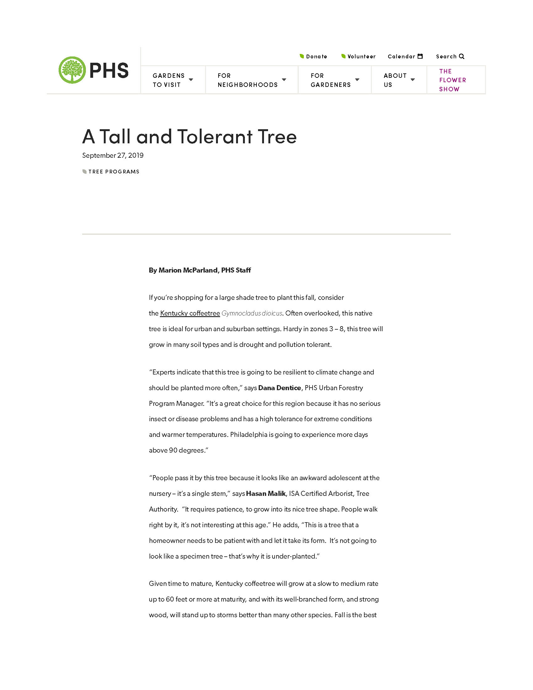 A Tall and Tolerant Tree